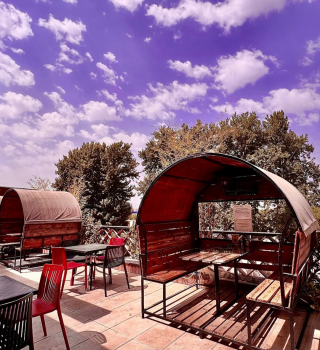 هتل ایرانیان قزوین فضای محوطه