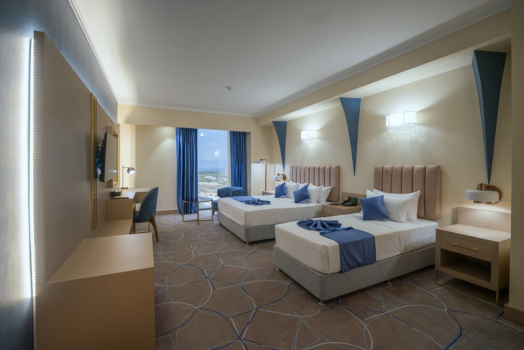 هتل آسمان کیش فضای داخلی اتاق‌ها