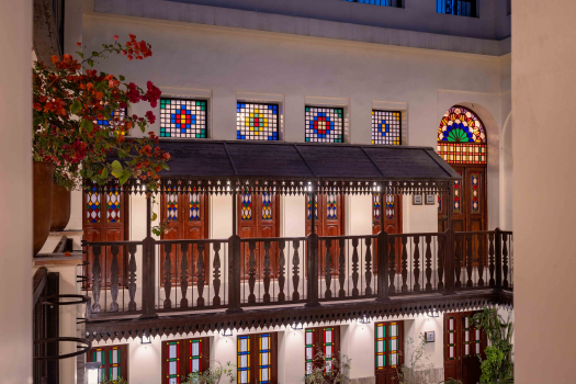 اقامتگاه سنتی دنسه ریحان بندربوشهر محوطه بیرونی