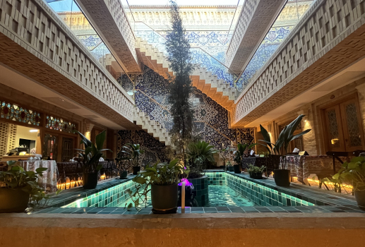 بوتیک هتل گیسو شیراز فضای محوطه