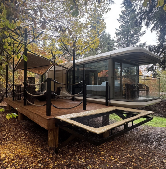 مجتمع گردشگری دهکده جنگلی ماکان ساری نمای بیرونی