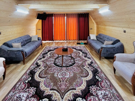 کلبه چوبی سوئیسی بهشت پدری اتاق پذیرایی