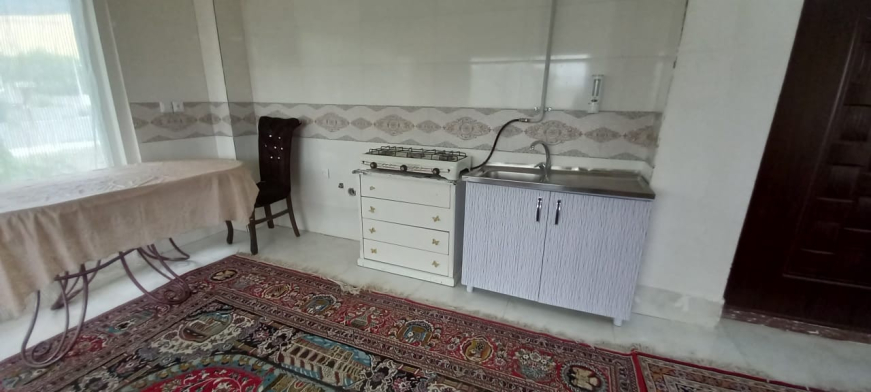 آشپزخانه اقامتگاه با چشم انداز جنگل گلستان، واحد 3