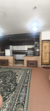 آشپزخانه آپارتمان خانه دوخوابه حیاط دار سامان