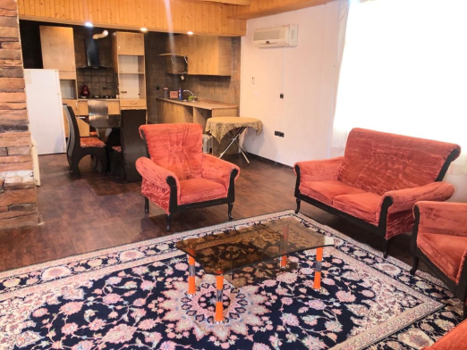 اتاق پذیرایی ویلا باغ ویلا دربست با امکانات رفاهی و استخر آب گرم