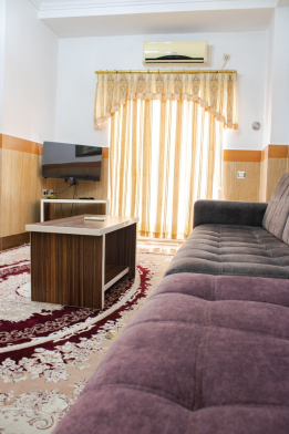 اتاق پذیرایی آپارتمان یک خوابه آپارتمانی لب دریا - واحد دوم