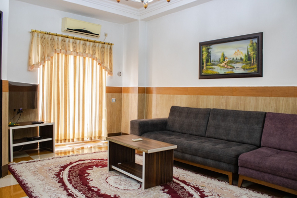 اتاق پذیرایی آپارتمان یک خوابه آپارتمانی لب دریا - واحد دوم