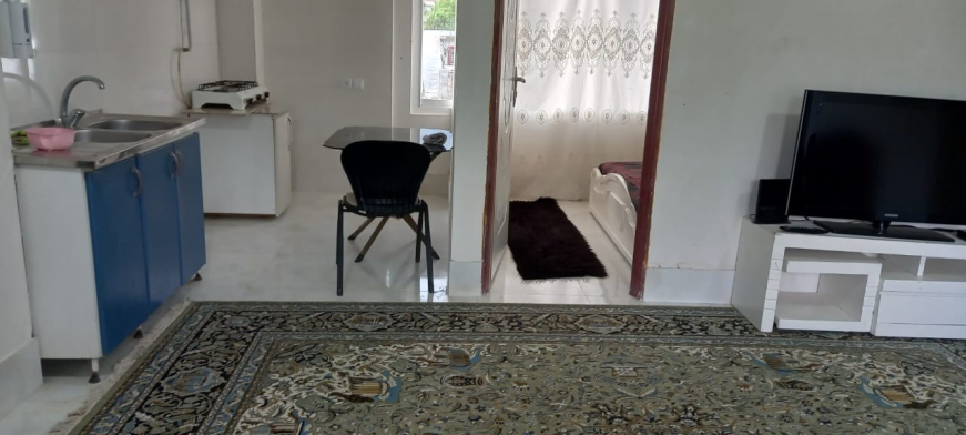 آشپزخانه اقامتگاه 1 خوابه با چشم انداز جنگل گلستان، واحد 2