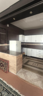 آشپزخانه آپارتمان خانه دوخوابه حیاط دار سامان